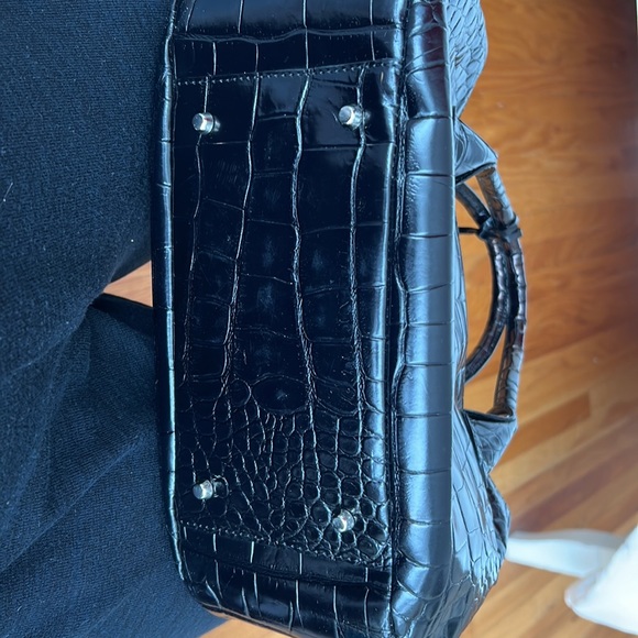 FURLA Croco Embossed Leather Handbag - Picture 6 of 10